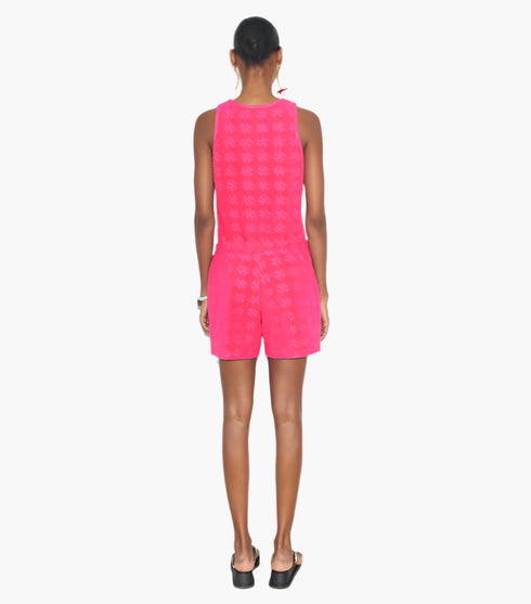 Bold Pink - Terry Jacquard Logo Short - GLAM MODA